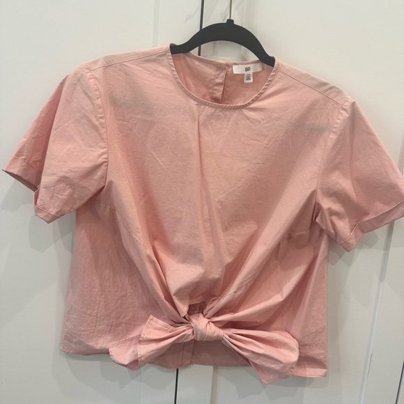 bp Tops - BP Pink Knot Tie Front Top
